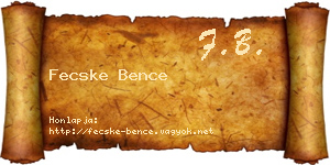 Fecske Bence névjegykártya